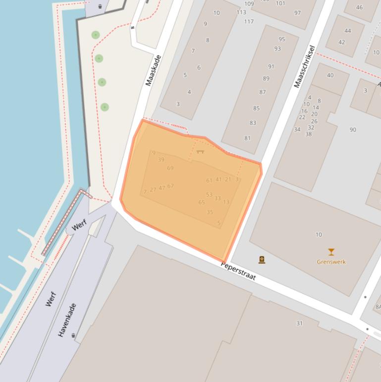 Kaart van postcodegebied 5911GA.