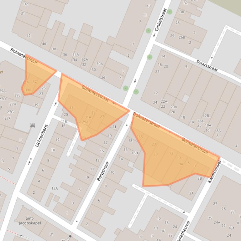 Kaart van postcodegebied 5911GB.