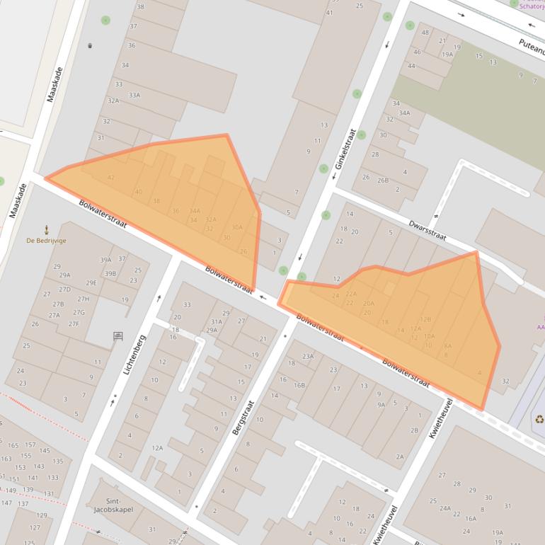 Kaart van postcodegebied 5911GC.