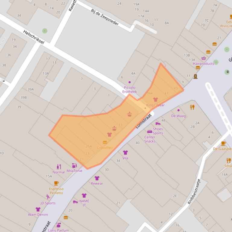 Kaart van postcodegebied 5911GM.