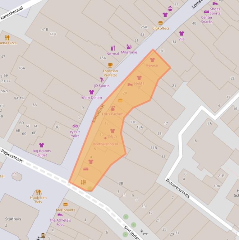 Kaart van postcodegebied 5911GN.