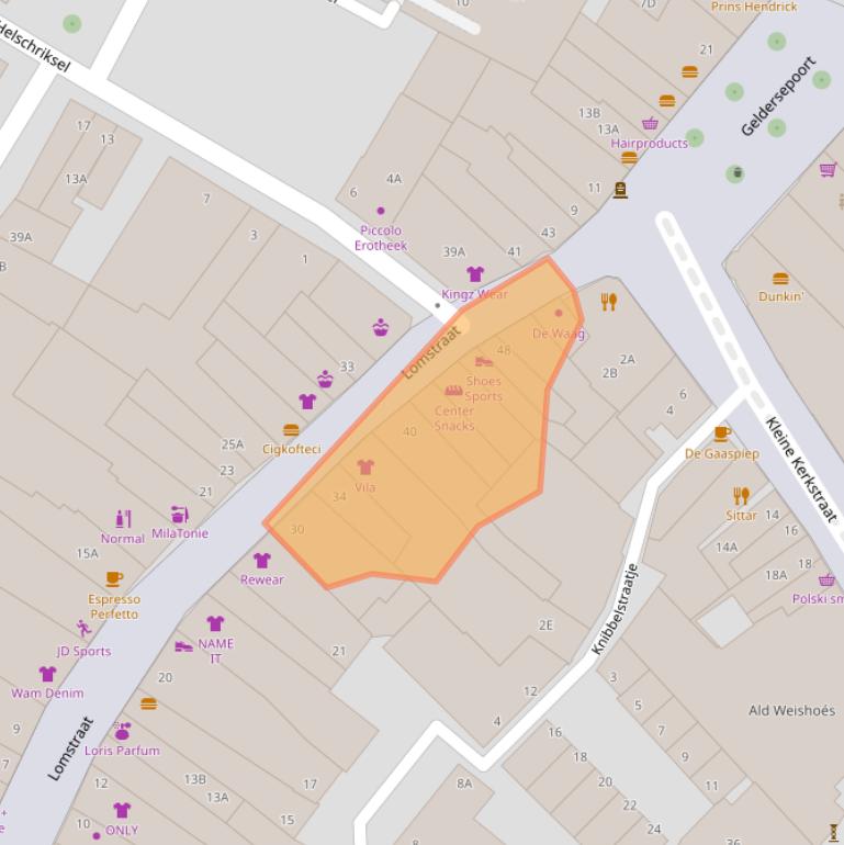Kaart van postcodegebied 5911GP.