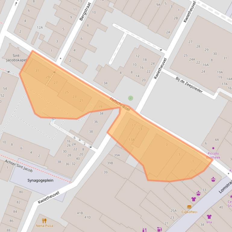 Kaart van postcodegebied 5911GR.