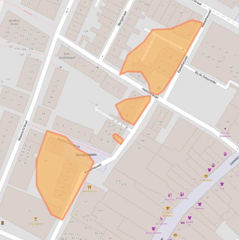Kaart van postcodegebied 5911GV.