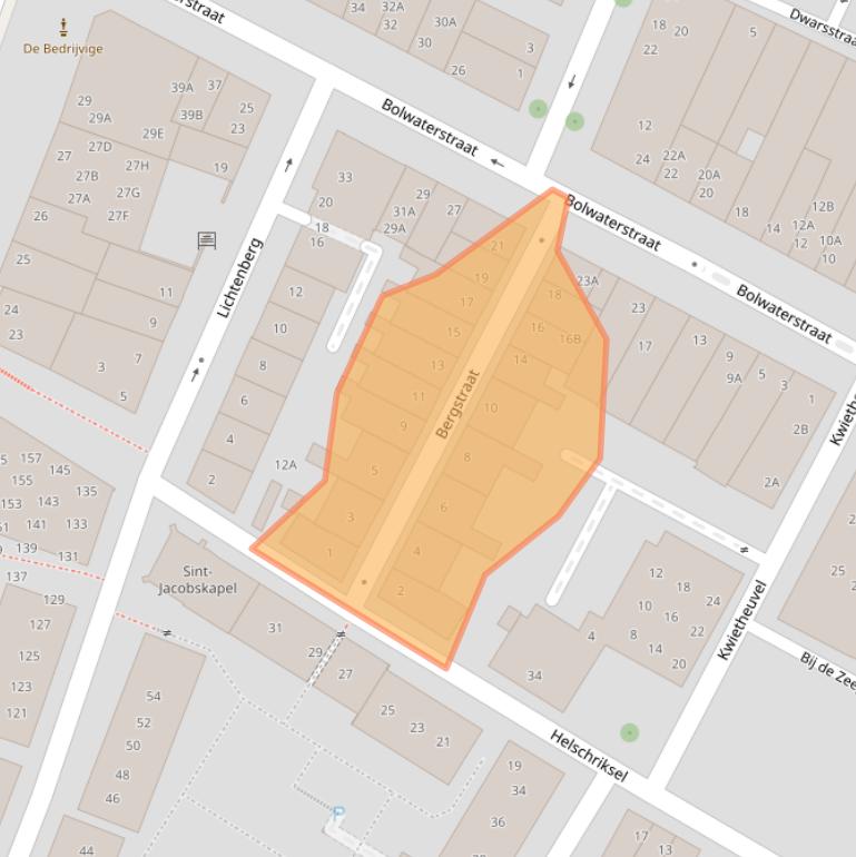 Kaart van postcodegebied 5911GW.