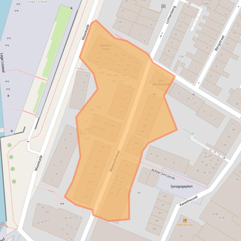 Kaart van postcodegebied 5911GZ.