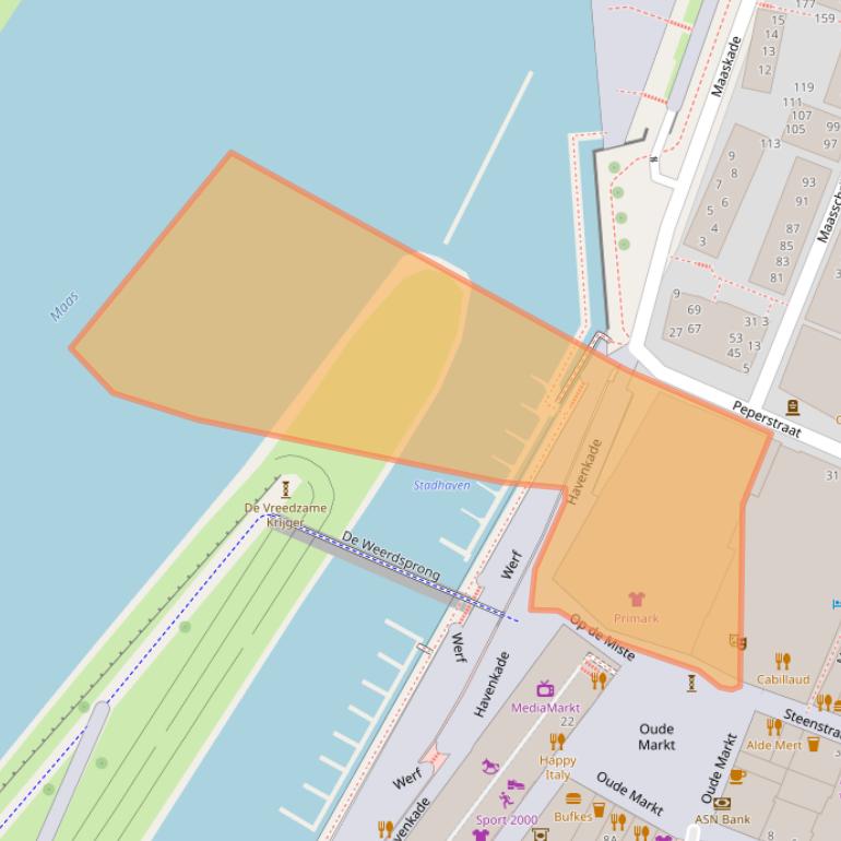 Kaart van postcodegebied 5911HH.