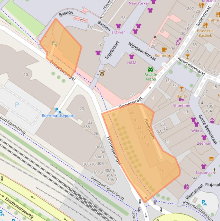 Kaart van postcodegebied 5911HS.