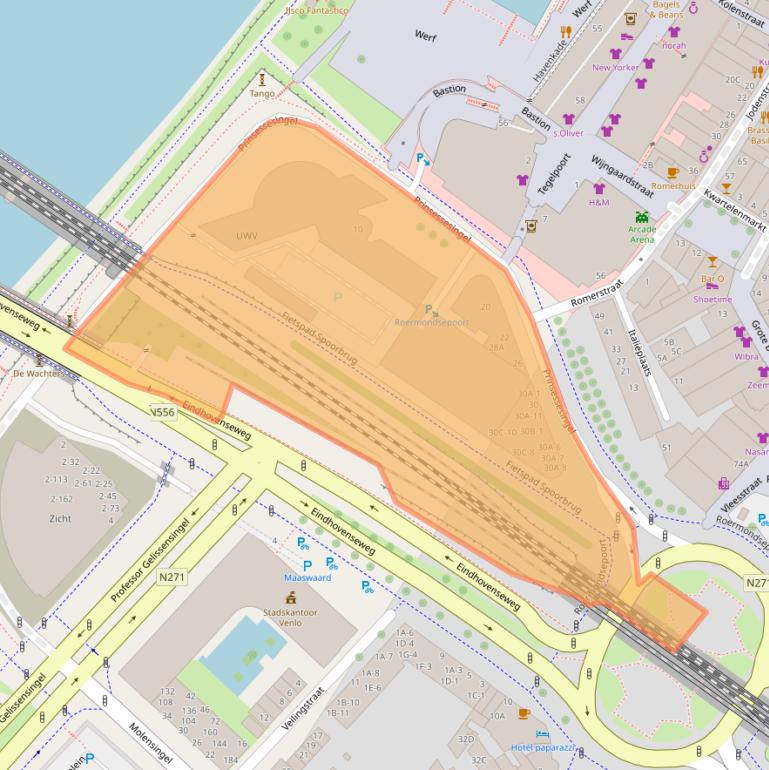 Kaart van postcodegebied 5911HT.
