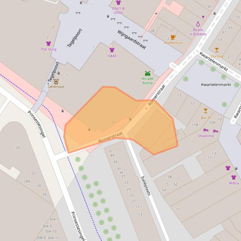 Kaart van postcodegebied 5911HV.