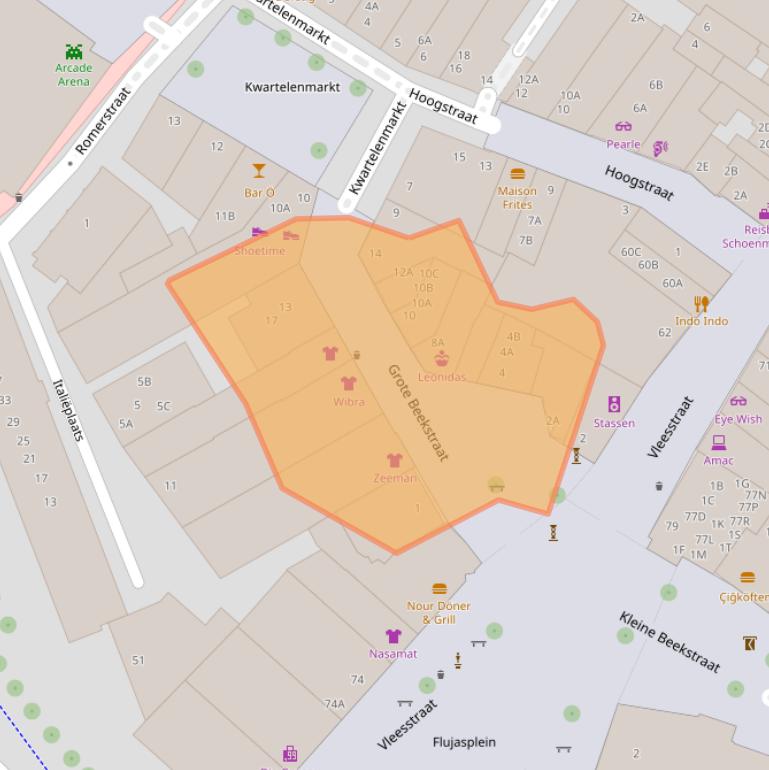 Kaart van postcodegebied 5911HW.