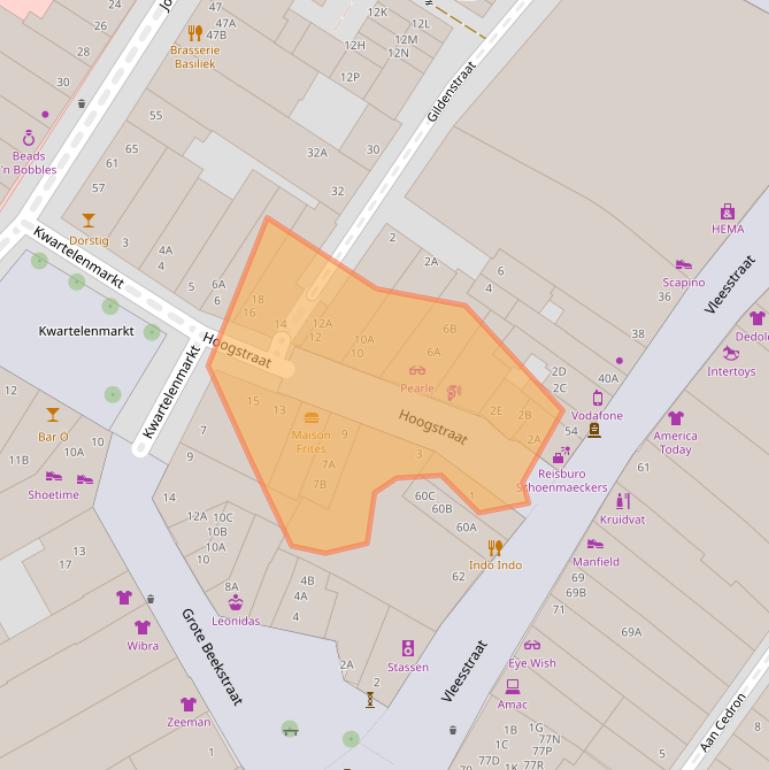 Kaart van postcodegebied 5911HX.