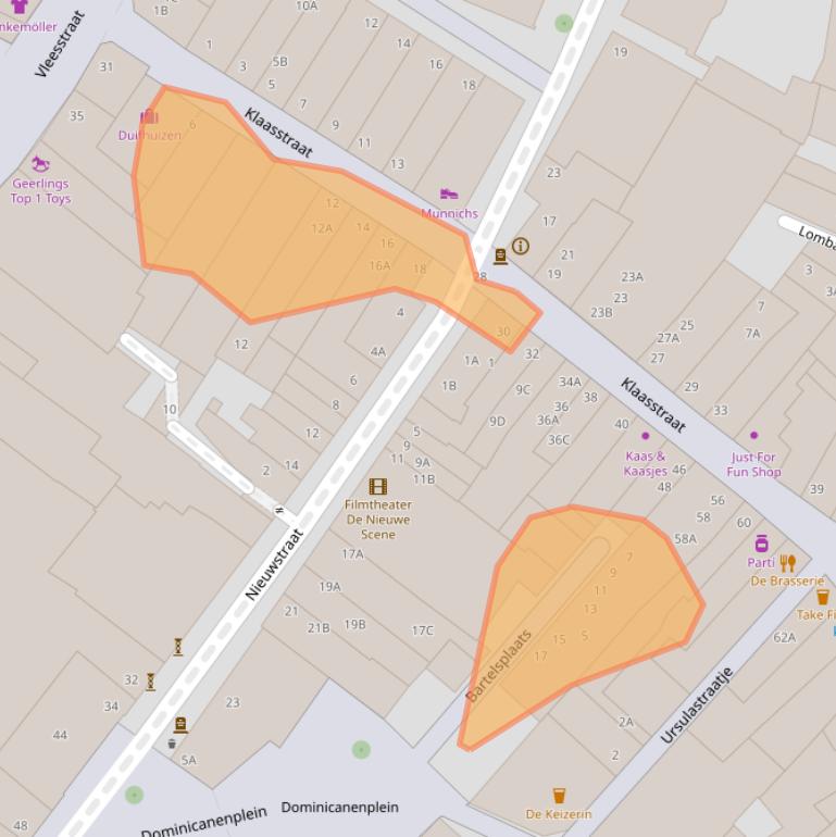 Kaart van postcodegebied 5911JP.