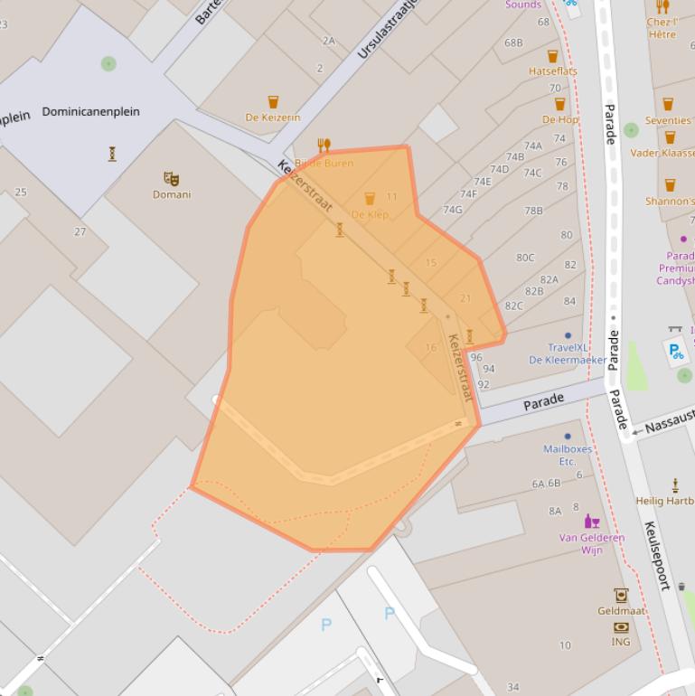 Kaart van postcodegebied 5911JW.