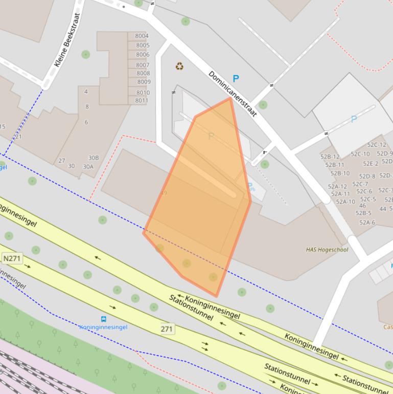 Kaart van postcodegebied 5911KD.