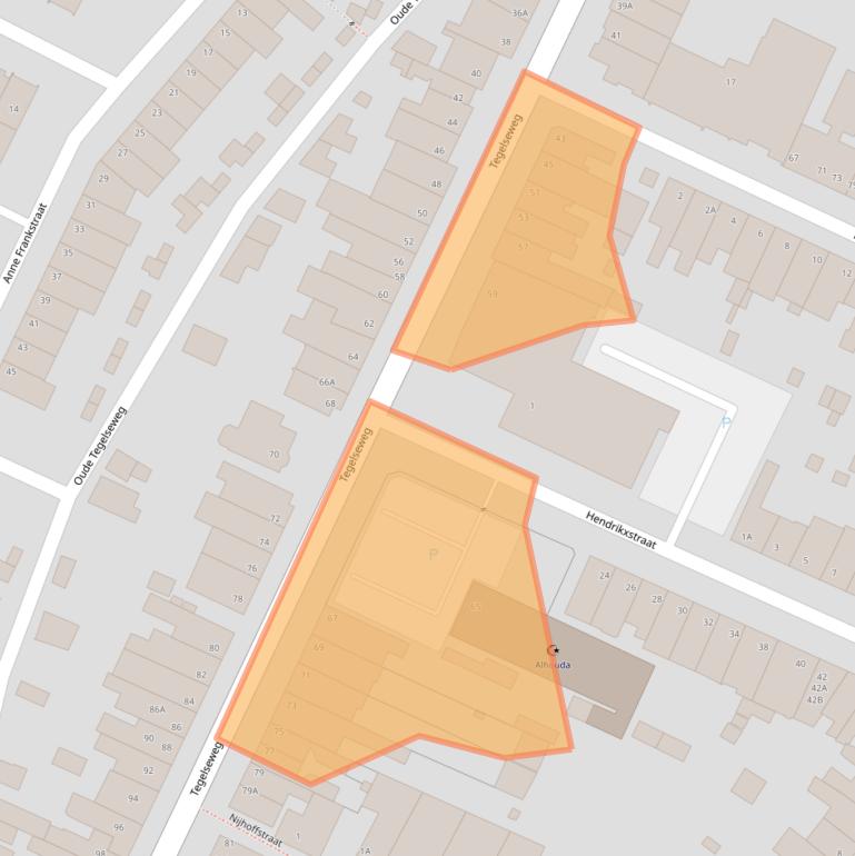 Kaart van postcodegebied 5912BB.