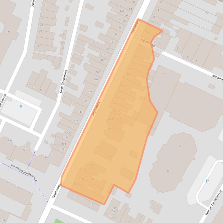 Kaart van postcodegebied 5912BC.