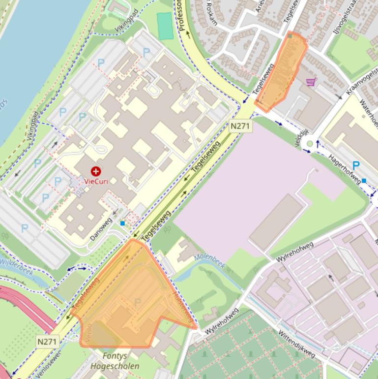 Kaart van postcodegebied 5912BG.