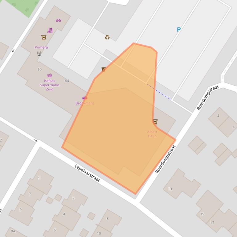 Kaart van postcodegebied 5912BP.