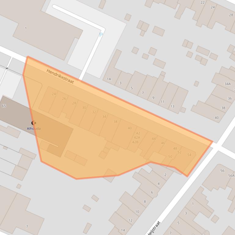 Kaart van postcodegebied 5912BX.