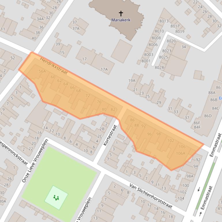 Kaart van postcodegebied 5912BZ.