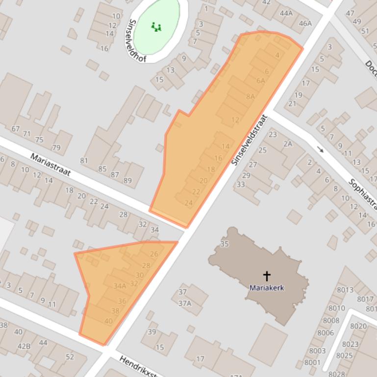 Kaart van postcodegebied 5912CB.