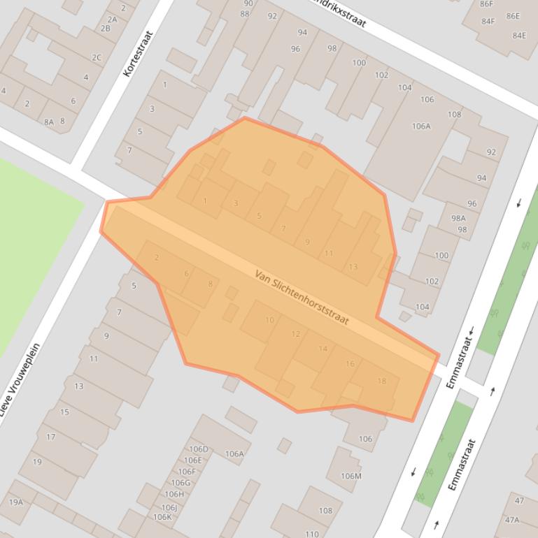 Kaart van postcodegebied 5912CV.