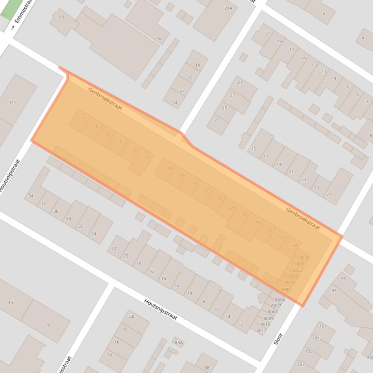 Kaart van postcodegebied 5912EE.