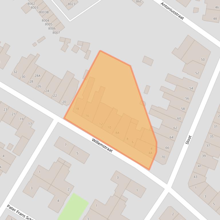 Kaart van postcodegebied 5912EP.