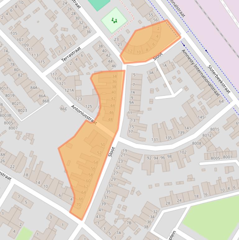 Kaart van postcodegebied 5912EW.