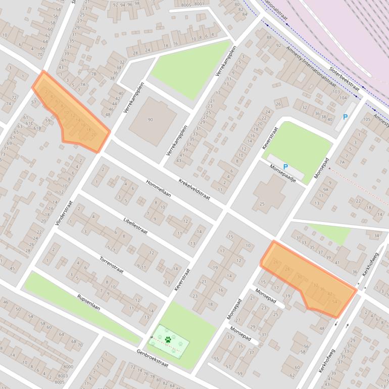 Kaart van postcodegebied 5912GB.