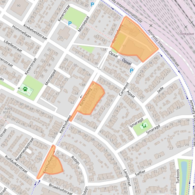 Kaart van postcodegebied 5912GN.