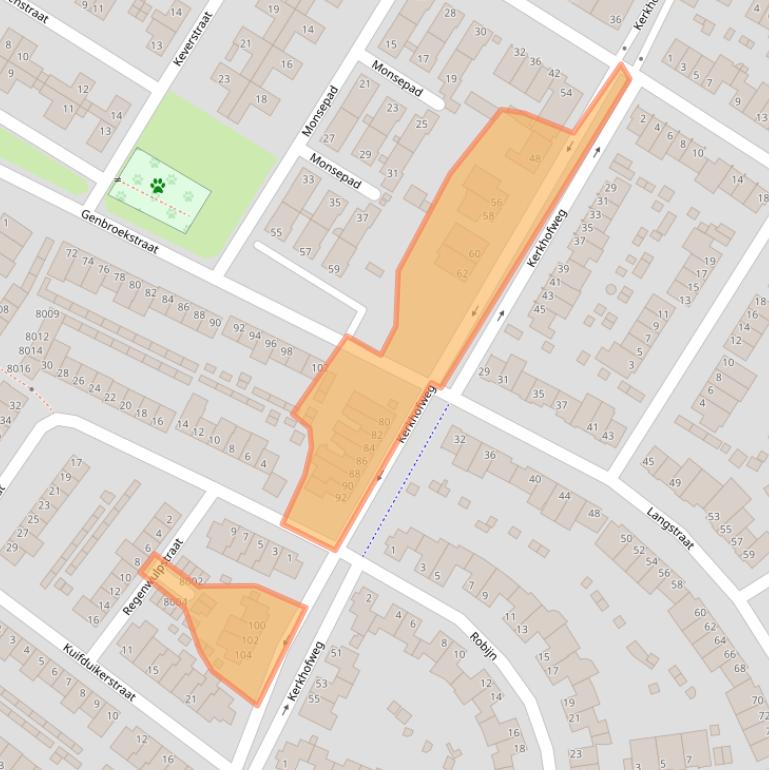 Kaart van postcodegebied 5912GR.