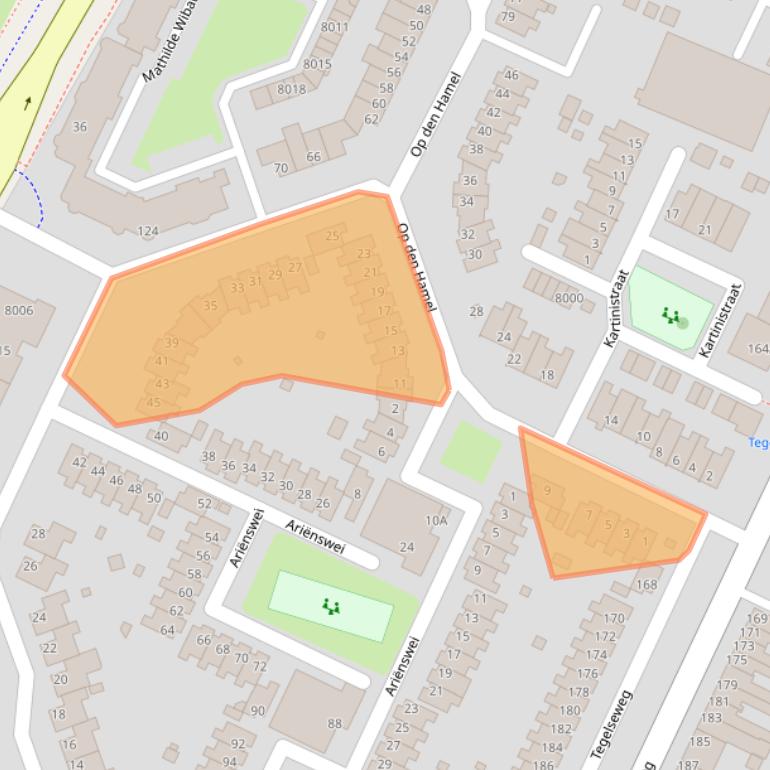 Kaart van postcodegebied 5912HW.