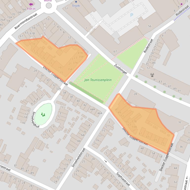 Kaart van postcodegebied 5912KB.