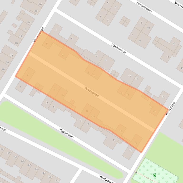 Kaart van postcodegebied 5912KW.