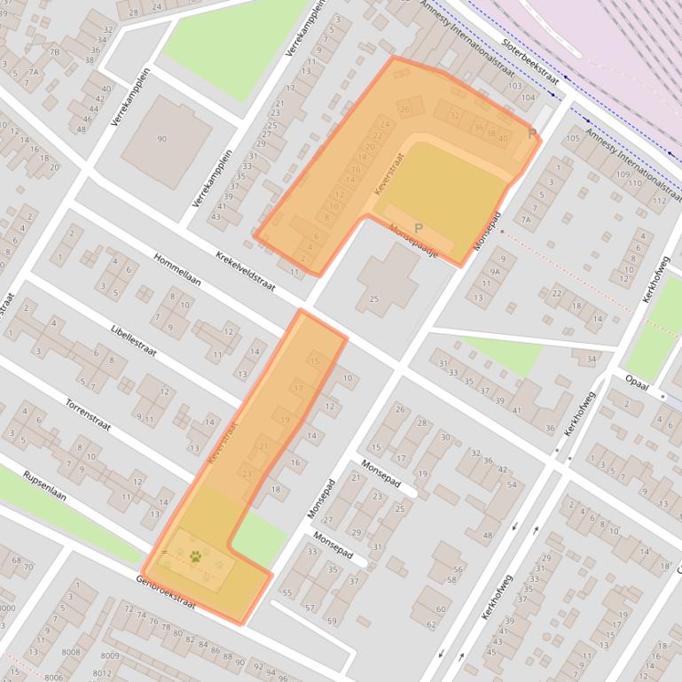 Kaart van postcodegebied 5912KX.