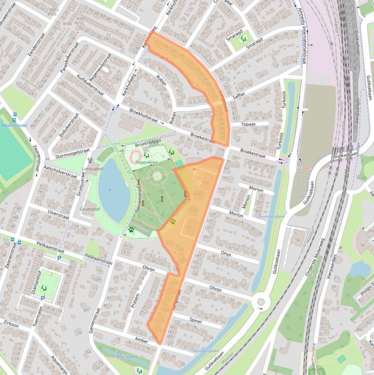 Kaart van postcodegebied 5912PB.