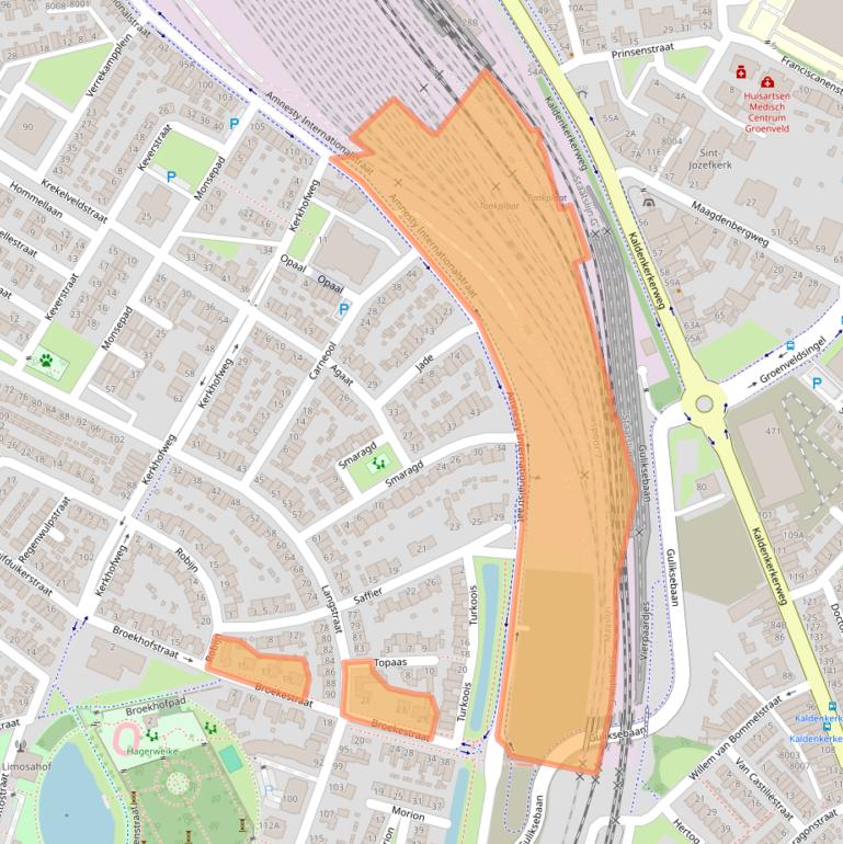 Kaart van postcodegebied 5912PC.