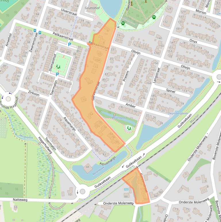 Kaart van postcodegebied 5912PG.