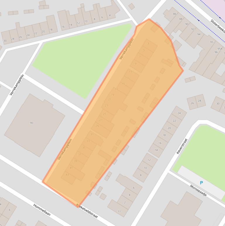 Kaart van postcodegebied 5912TH.