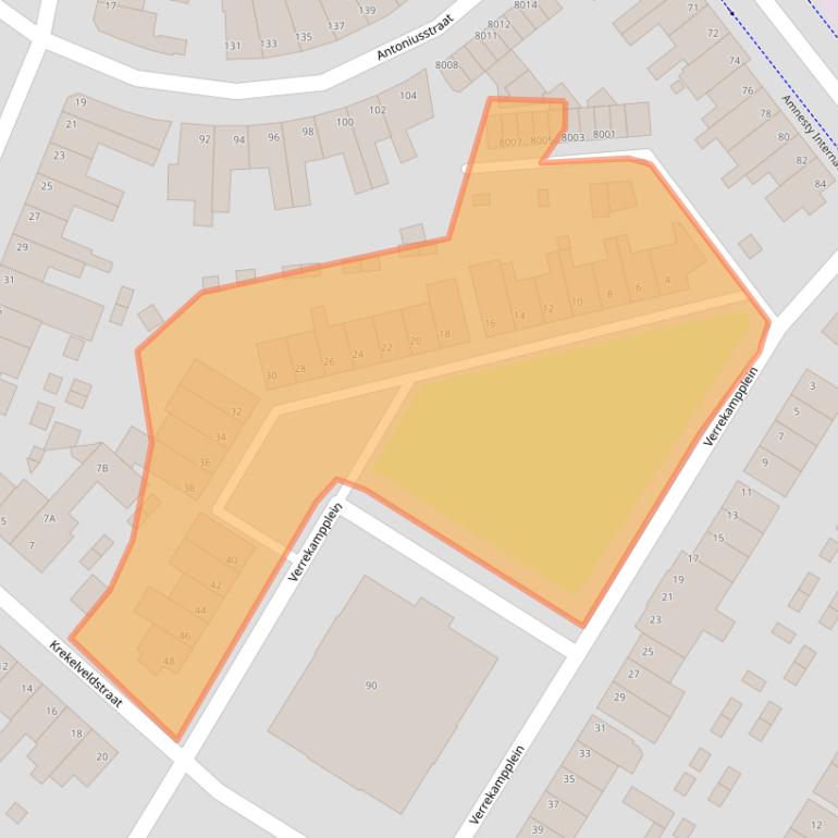Kaart van postcodegebied 5912TJ.