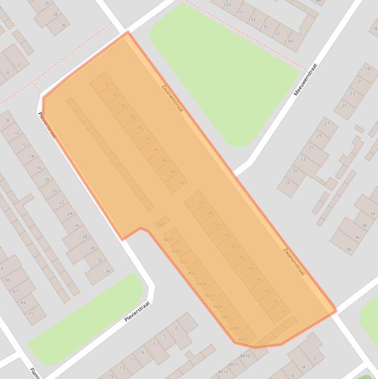 Kaart van postcodegebied 5912VS.