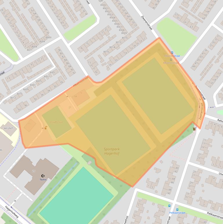Kaart van postcodegebied 5912VW.