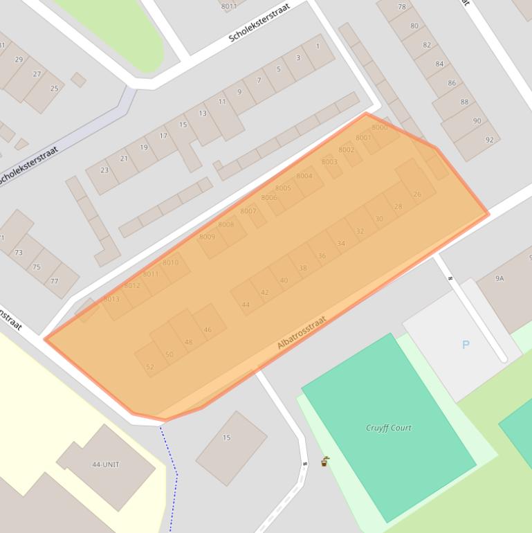 Kaart van postcodegebied 5912VZ.