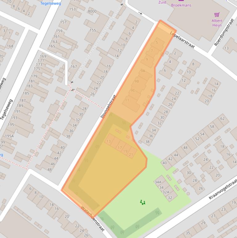 Kaart van postcodegebied 5912XW.
