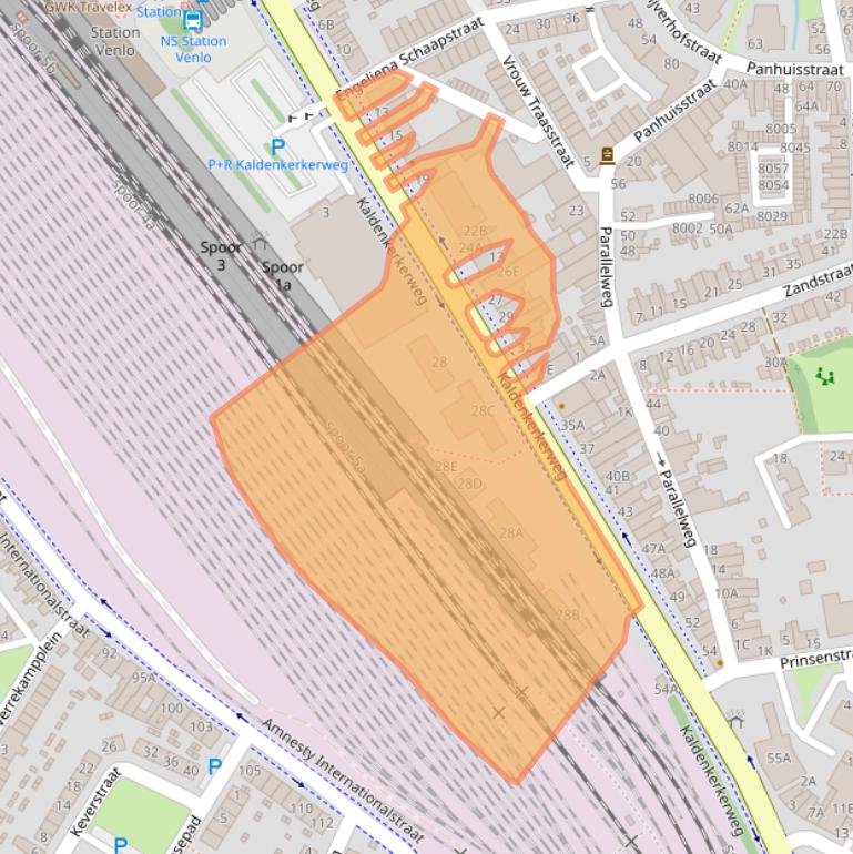 Kaart van postcodegebied 5913AE.