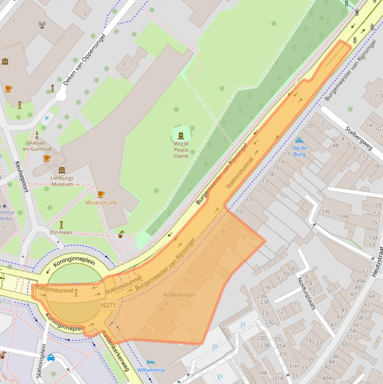 Kaart van postcodegebied 5913AM.