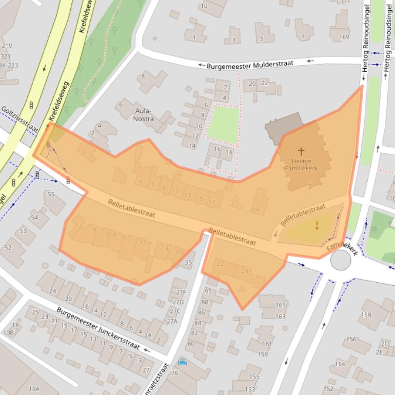 Kaart van postcodegebied 5913AW.