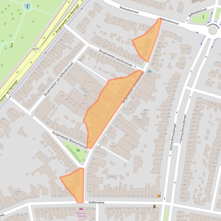 Kaart van postcodegebied 5913BA.